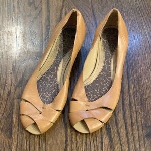 Michael Kors Brown Peep-Toe Loafers